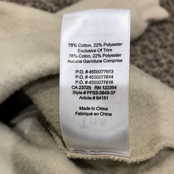 Aritzia TNA Cropped Hooded Sweatshirt Size XXS Cream Fleece Lined Hoodie - Picture 6 of 9